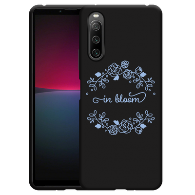 Cazy Hoesje Zwart geschikt voor Sony Xperia 10 IV - In Bloom