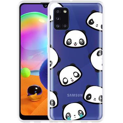 Cazy Hoesje geschikt voor Samsung Galaxy A31 - Panda Emotions