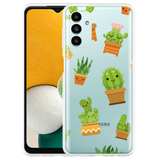 Cazy Hoesje geschikt voor Samsung Galaxy A13 5G - Happy Cactus