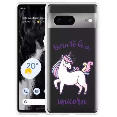 Cazy Hoesje geschikt voor Google Pixel 7 - Born to be a Unicorn