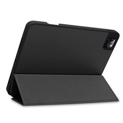 Cazy TriFold Hoes met Penhouder geschikt voor iPad Pro 11 2022 4th (Gen)/Pro 11 2021 (3rd Gen) - Zwart