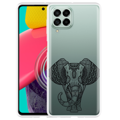 Cazy Hoesje geschikt voor Samsung Galaxy M53 - Mandala Elephant