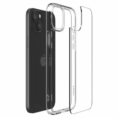 Hoesje geschikt voor iPhone 15 Spigen Ultra Hybrid Case - Transparant