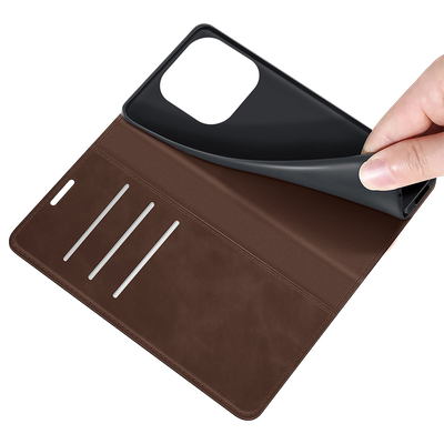 Cazy Wallet Magnetic Hoesje geschikt voor iPhone 13 Pro - Bruin