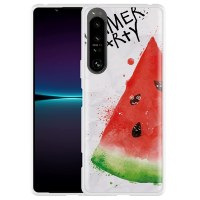 Cazy Hoesje geschikt voor Sony Xperia 1 IV - Watermeloen Party