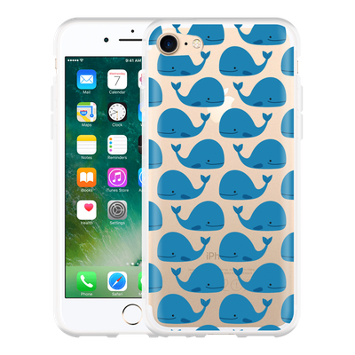 Cazy Hoesje geschikt voor iPhone 7 - Whales