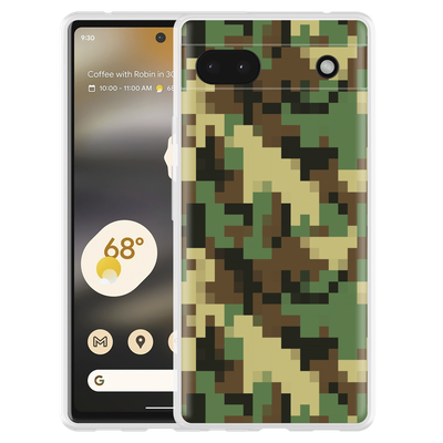 Cazy Hoesje geschikt voor Google Pixel 6a - Pixel Camouflage