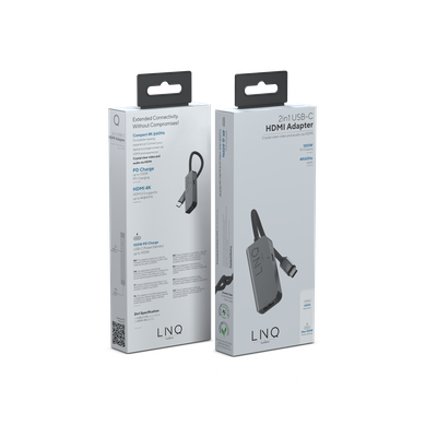 LINQ Connects 2-in-1 USB-C / HDMI Hub - Grijs - LQ47999
