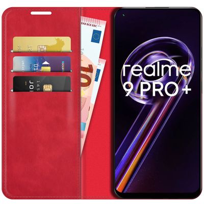 Cazy Wallet Magnetic Hoesje geschikt voor Realme 9 Pro+ - Rood