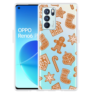 Cazy Hoesje geschikt voor Oppo Reno6 Pro 5G - Christmas Cookies