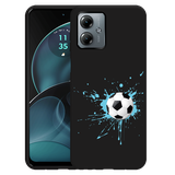 Hoesje Zwart geschikt voor Motorola Moto G14 Soccer Ball