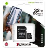 Kingston Canvas Select Plus MicroSDHC Card 10 UHS-I - 32GB - inclusief SD adapter