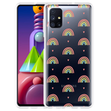 Hoesje geschikt voor Samsung Galaxy M51 - Regenboog Patroon