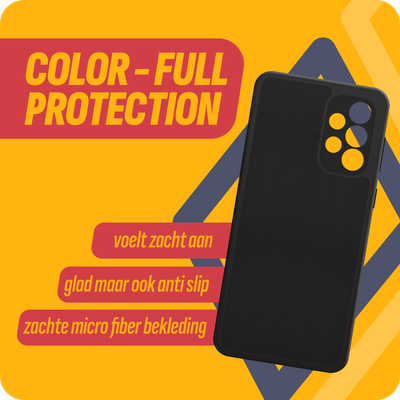 Cazy Soft Color TPU Hoesje geschikt voor Samsung Galaxy A33 - Zwart