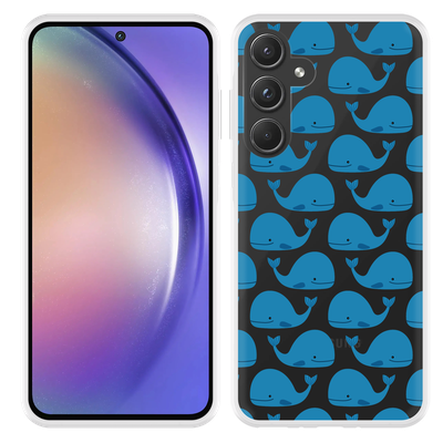 Cazy Hoesje geschikt voor Samsung Galaxy A55 Whales