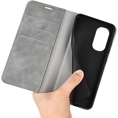 Cazy Wallet Magnetic Hoesje geschikt voor Motorola Moto G31/G41 - Grijs