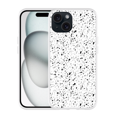 Cazy Hoesje geschikt voor iPhone 15 Terrazzo Look