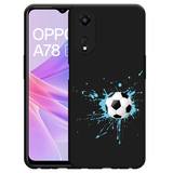 Hoesje Zwart geschikt voor Oppo A78 5G Soccer Ball