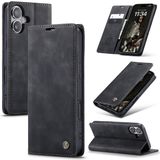 Caseme Hoesje geschikt voor iPhone 16 Plus - Retro Wallet Case - Zwart