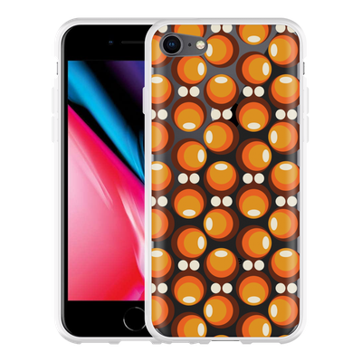 Cazy Hoesje geschikt voor iPhone 8 - 70s Oranje