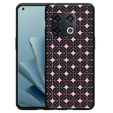 Hoesje Zwart geschikt voor OnePlus 10 Pro - Geometrisch Pink
