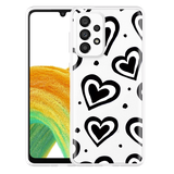Hoesje geschikt voor Samsung Galaxy A33 - Watercolor Hearts