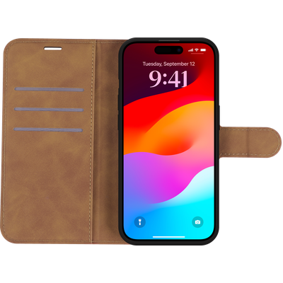 Cazy Premium Wallet Hoesje geschikt voor iPhone 15 Pro Max - Bruin