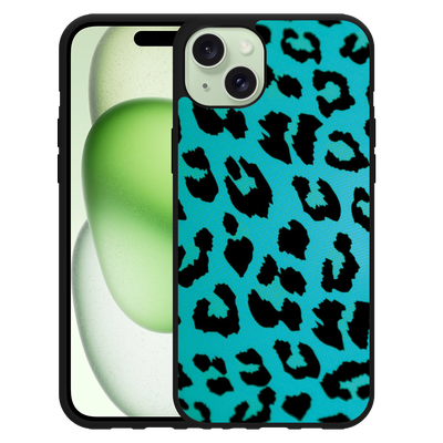 Cazy Hardcase Hoesje geschikt voor iPhone 15 Plus Luipaard Groen Zwart