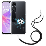 Hoesje met koord geschikt voor Oppo A78 5G Soccer Ball