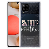 Hoesje geschikt voor Samsung Galaxy A42 - Sweater Weather