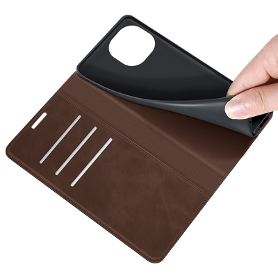 Cazy Wallet Magnetic Hoesje geschikt voor iPhone 13 - Bruin