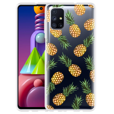 Cazy Hoesje geschikt voor Samsung Galaxy M51 - Ananas