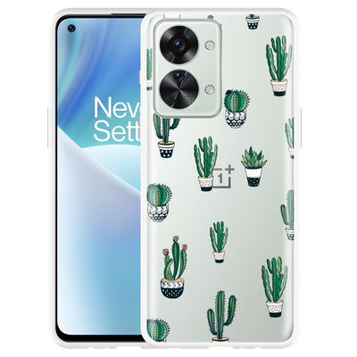 Cazy Hoesje geschikt voor OnePlus Nord 2T - Green Cactus