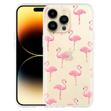 Hoesje geschikt voor iPhone 14 Pro Max - Flamingo