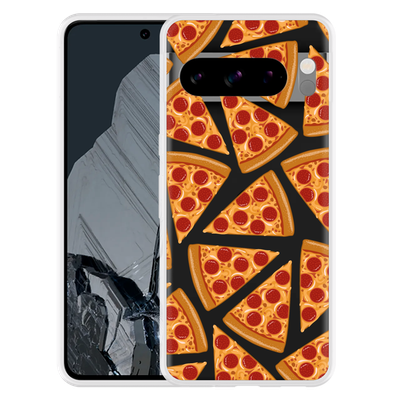 Cazy Hoesje geschikt voor Google Pixel 8 Pro Pizza Party