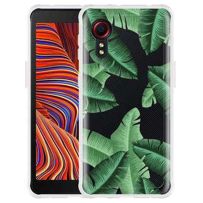 Cazy Hoesje geschikt voor Samsung Galaxy Xcover 5 - Palm Leaves