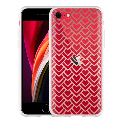 Cazy Hoesje geschikt voor iPhone SE 2020 - Pink Pattern