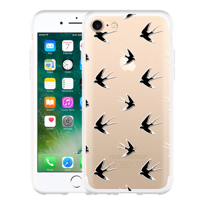 Cazy Hoesje geschikt voor iPhone 7 - Zwaluwen