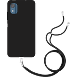 TPU Hoesje met Koord geschikt voor Nokia C02 - Zwart