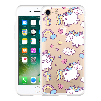 Cazy Hoesje geschikt voor iPhone 7 - Fat Unicorn