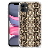 Hoesje geschikt voor iPhone 11 - Snakeskin Pattern