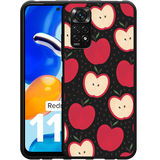 Hoesje Zwart geschikt voor Xiaomi Redmi Note 11/11S - Appels