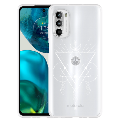 Cazy Hoesje geschikt voor Motorola Moto G52 - Abstract Moon White
