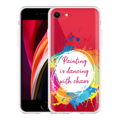 Cazy Hoesje geschikt voor iPhone SE 2020 - Painting