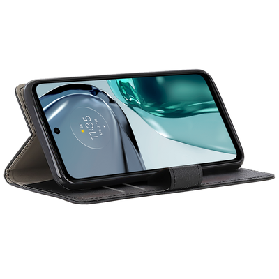 Cazy Wallet Classic Hoesje geschikt voor Motorola Moto G62 5G - Zwart