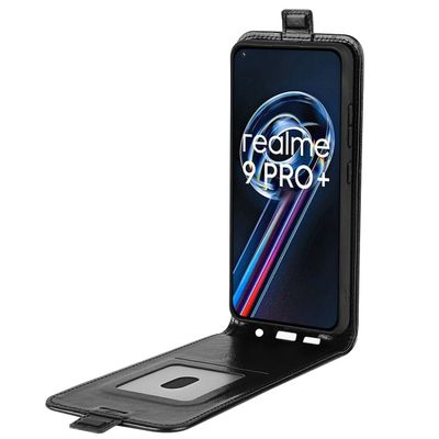Cazy Flip Hoesje geschikt voor Realme 9 Pro+ - Zwart