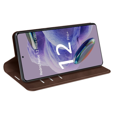 Cazy Wallet Magnetic Hoesje geschikt voor Xiaomi Redmi Note 12 Pro+ 5G - Bruin