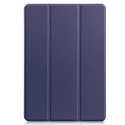 Cazy Hoes geschikt voor Samsung Galaxy Tab S8 Ultra - TriFold Tablet Smart Cover met Penhouder - Blauw