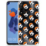 Cazy Hoesje geschikt voor Huawei P20 Lite 2019 - Soccer Ball Orange