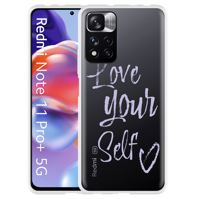 Cazy Hoesje geschikt voor Xiaomi Redmi Note 11 Pro+ Love Yourself
